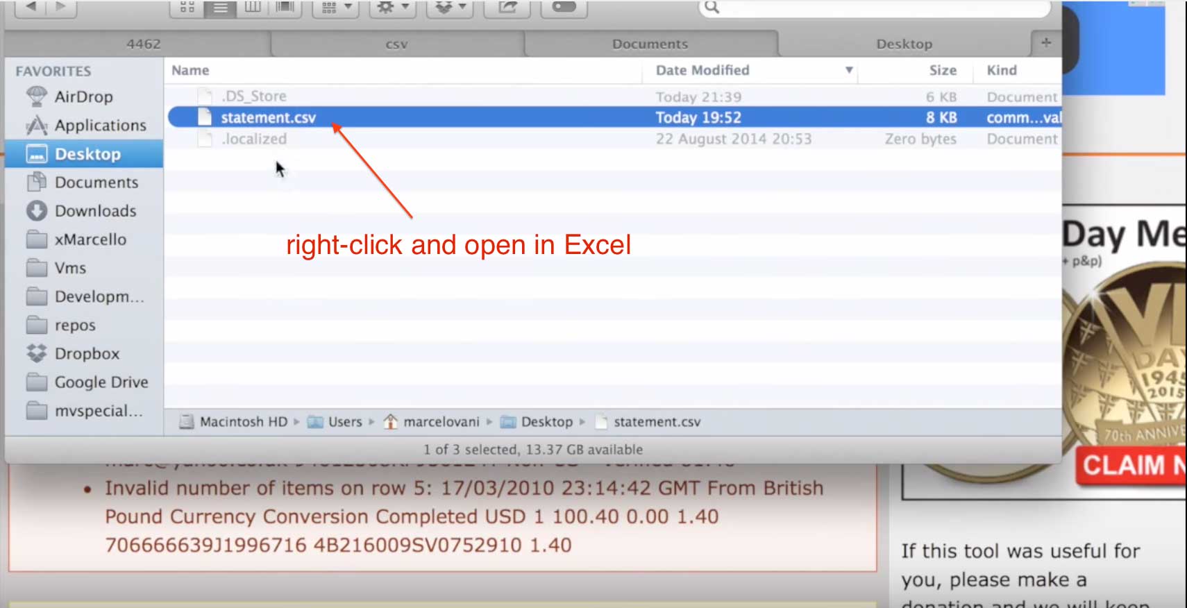 Step 1. Open in Excel