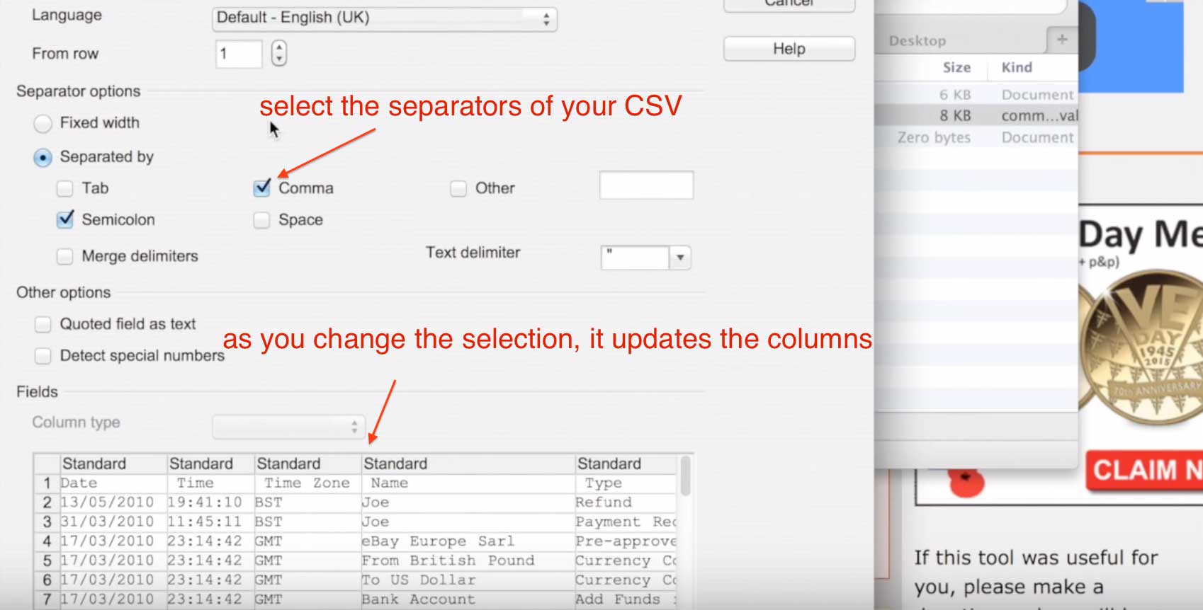 Step 2. Select filters
