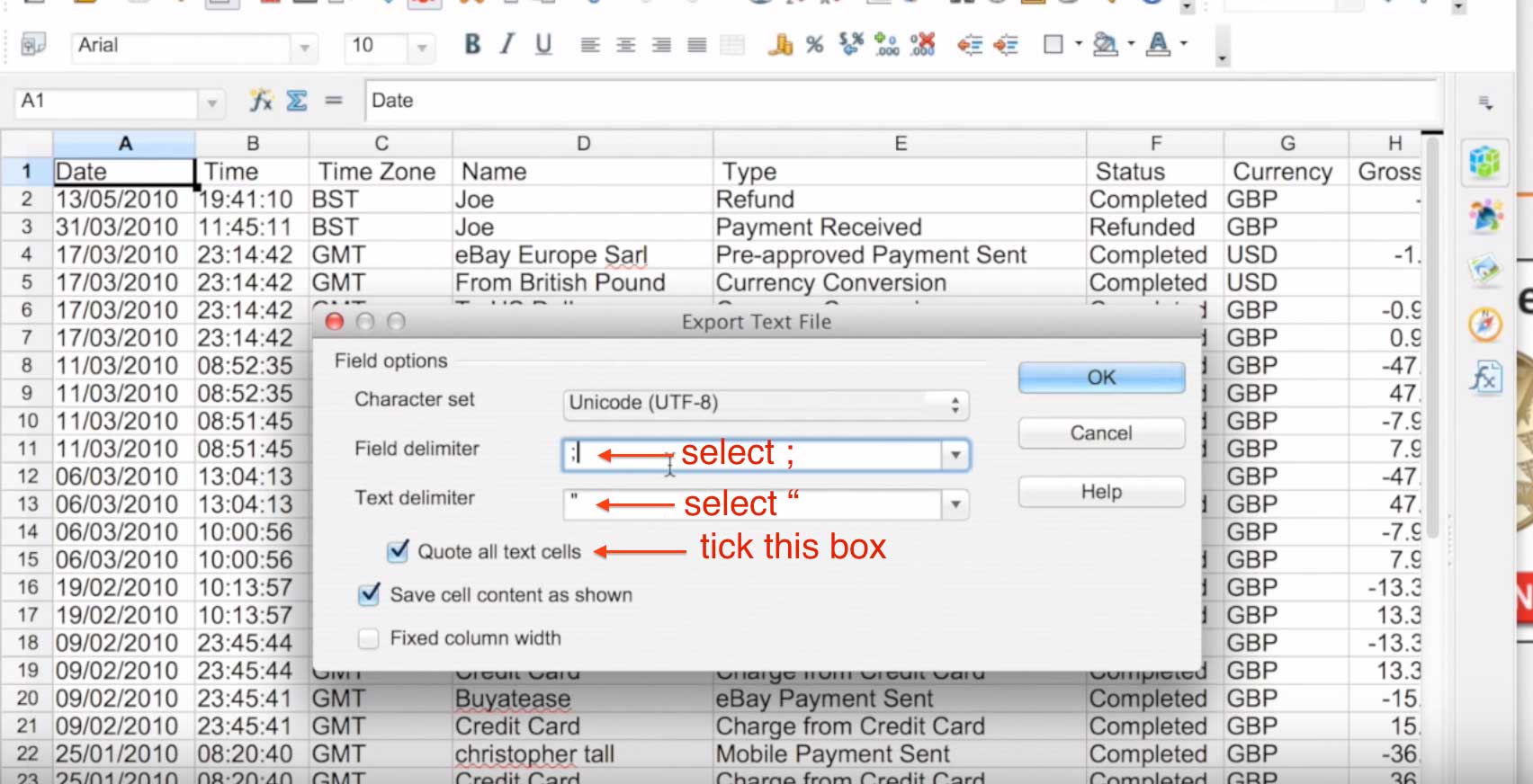 Step 4. Choose delimiters